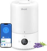 LEVOIT Dual 200S Smart Humidifiers for Bedroom, Top Fill, Customize Humidity for Home, Baby Nursery & Plants with Humidistat, Essential Oil Diffuser, Schedule, Timer, APP & Voice Control, 3L, Blue