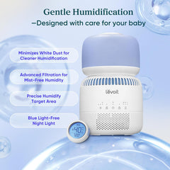 LEVOIT Humidifiers for Bedroom, Quiet (3L Water Tank) Cool Mist Top Fill Essential Oil Diffuser with 25Watt for Home Large Room, 360° Nozzle, Rapid Ultrasonic Humidification for Baby Nursery and Plant