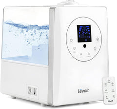 LEVOIT Humidifiers for Bedroom Large Room Home, 6L Warm and Cool Mist Ultrasonic Air Vaporizer for Plants and Whole House, Built-in Humidity Sensor, Essential Oil Diffuser, Whisper Quiet, Timer, White